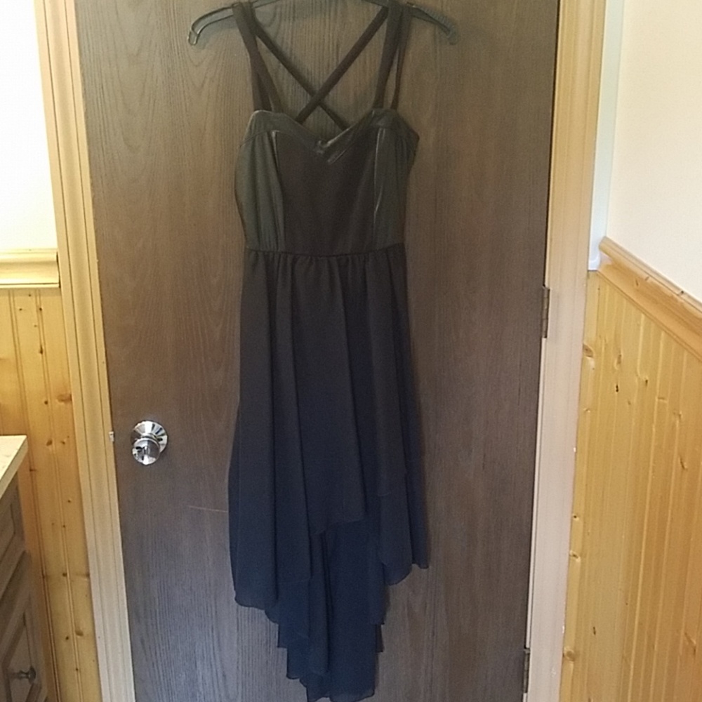 Black high low dress